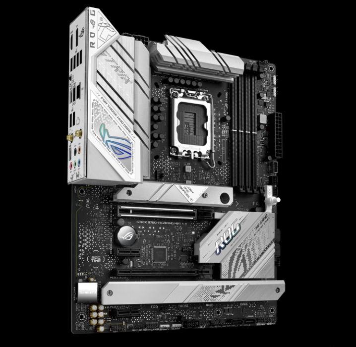  B760 ATX Motherboard: 1700 Socket For Intel 14th/13th/12th Gen. Processors<br>4x DDR5, 4x SATA 6Gb/s, PCIe 5.0, 3x M.2 Gen4, USB 3.2, 2.5Gb LAN, Wi-Fi 6E + Bluetooth 5.3, ROG SupremeFX 7.1 Audio, HDMI/DP  